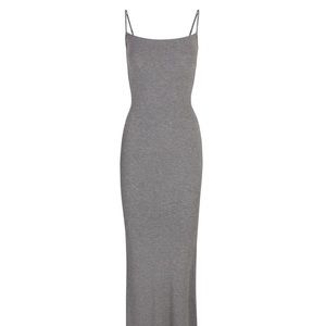 SKIMS SOFT LOUNGE LONG SLIP DRESS Medium (M) Heather Grey